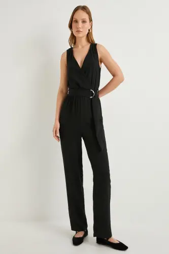 Black Women's Jumpsuit 4SAK40017PW - 1