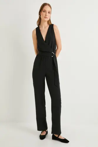 Black Women's Jumpsuit 4SAK40017PW - 3