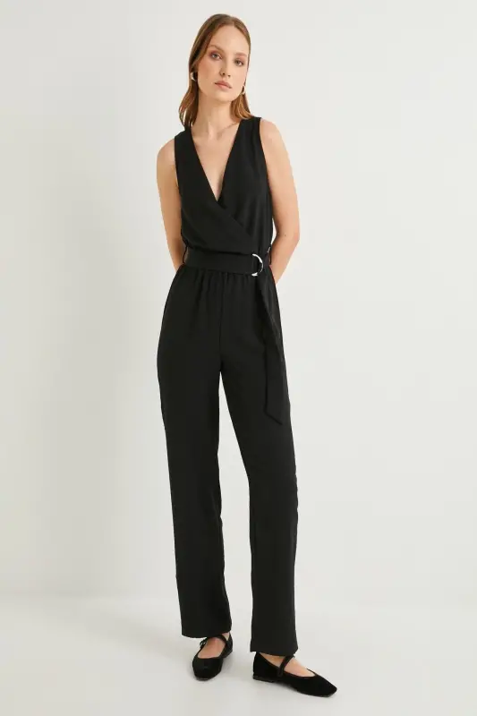 Black Women's Jumpsuit 4SAK40017PW - 3
