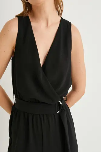 Black Women's Jumpsuit 4SAK40017PW - 5