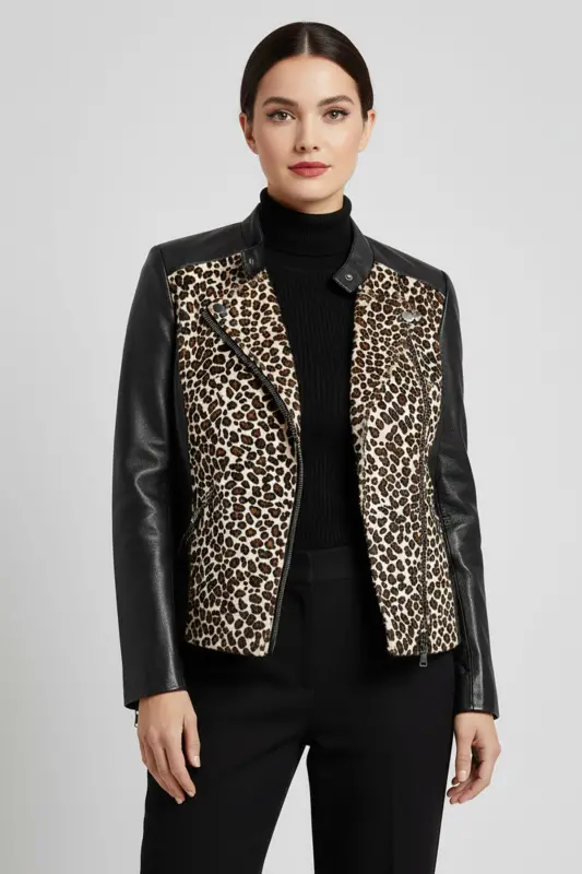 Black women's leather jacket - DERIDERIM