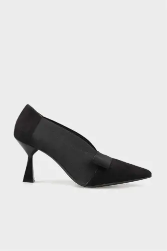 Black Women's Mid-Heel Shoes - 1