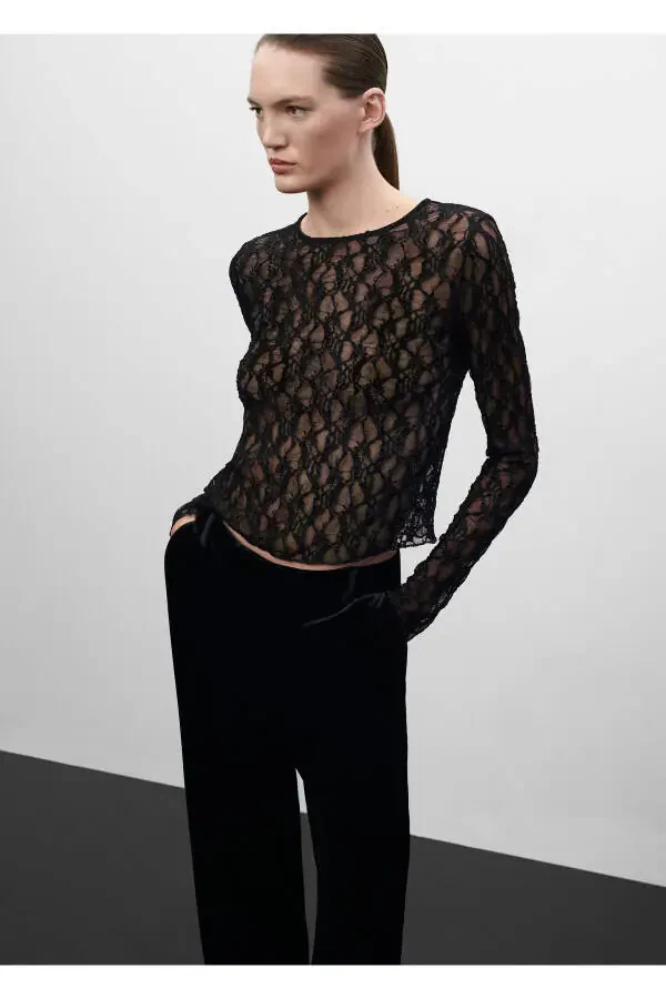 Black Women's Pants 57089120 - 5