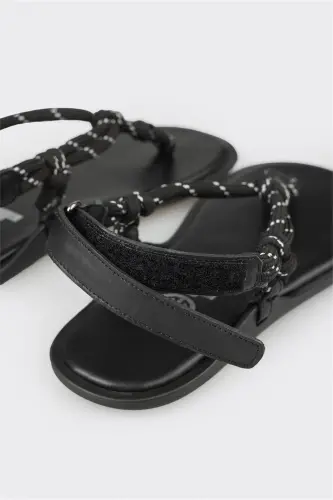 Black Women's Sandals - 5