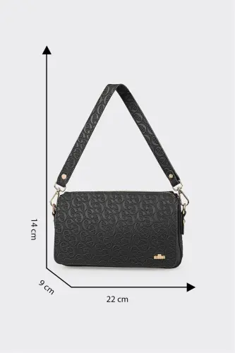 Black Women's Shoulder Bag-Black - 5