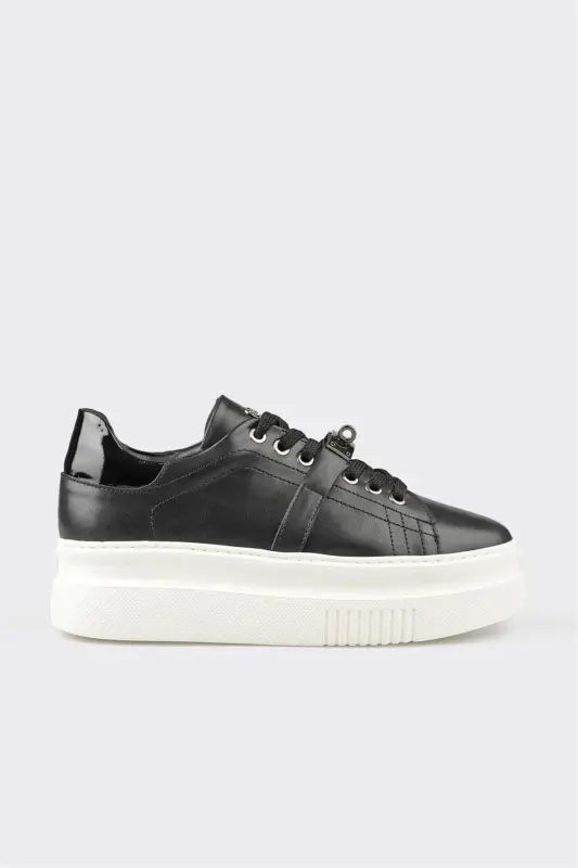 Black Women's Sneaker-Black - ELLE SHOES