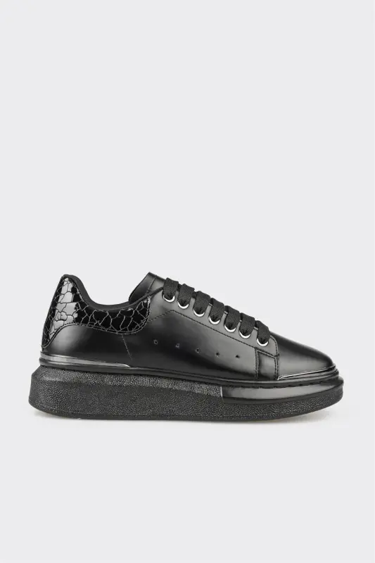Black Women's Sneakers - ELLE SHOES
