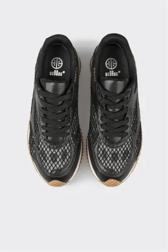 Black Women's Sports Shoes-Black - 4
