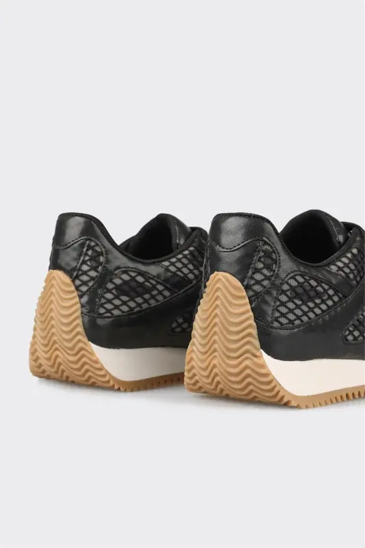 Black Women's Sports Shoes-Black - 5