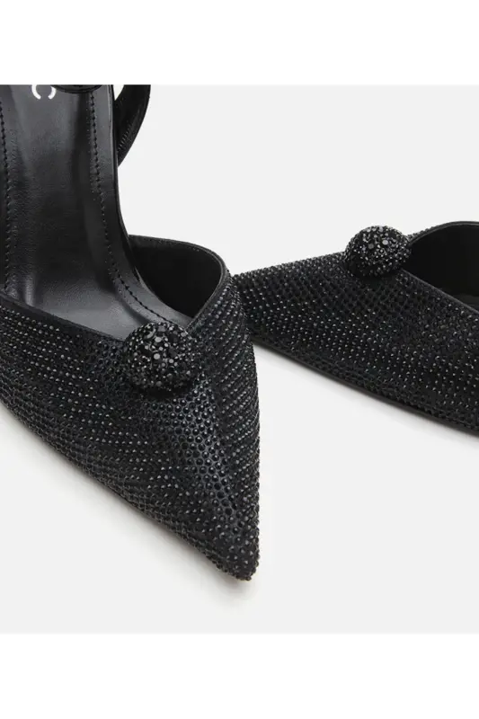 Black Women's Stone Stiletto - 4