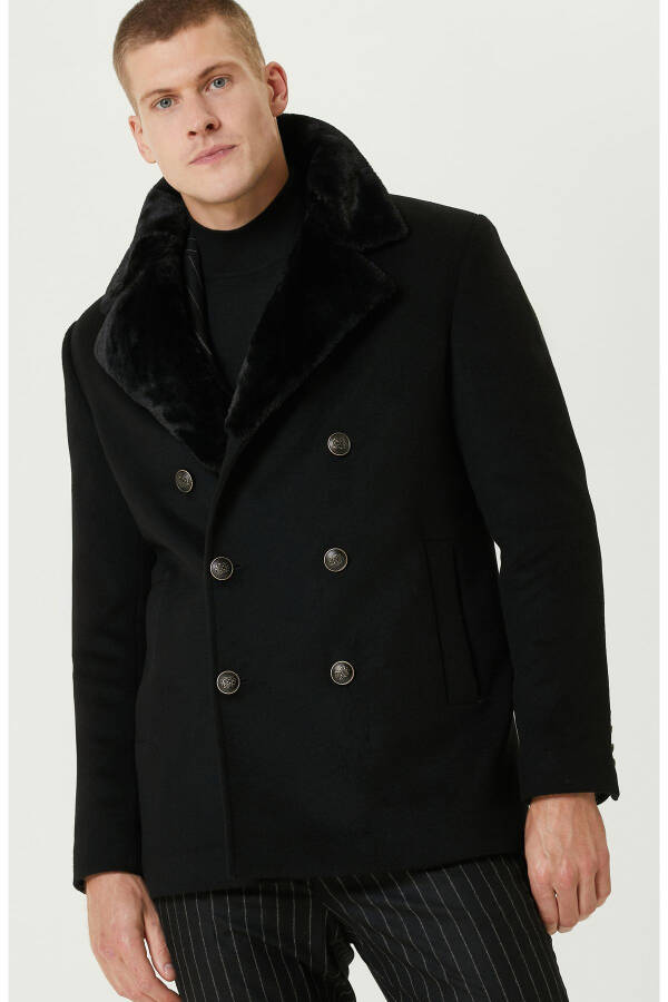 Black wool coat - 1