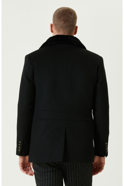 Black wool coat - 4