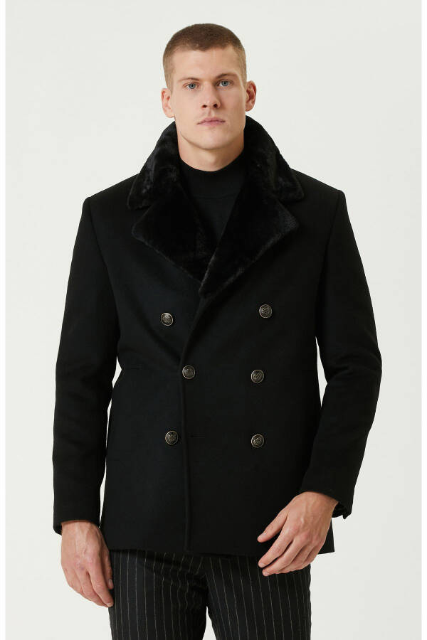 Black wool coat - 8