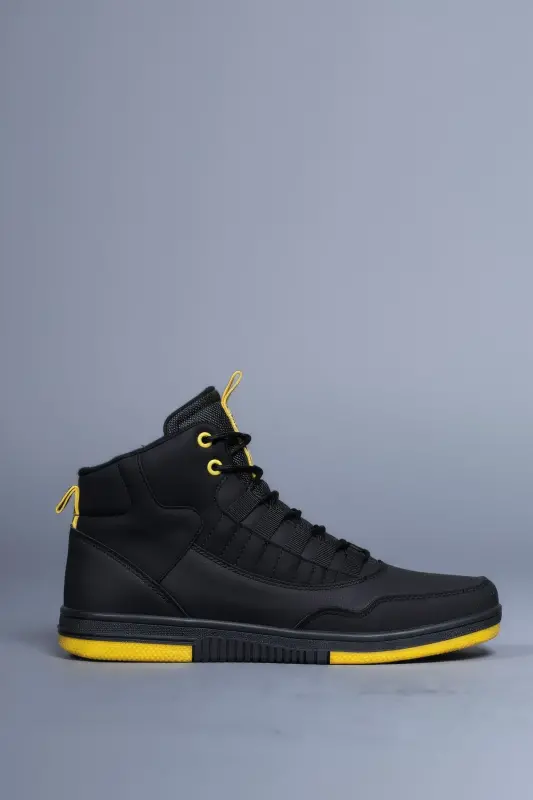 Black Yellow Men's Sneaker Boot 00122262 - Black Yellow - 2