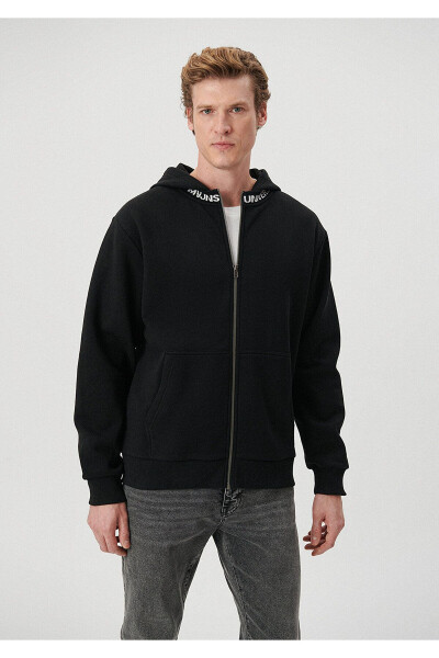 Black Zippered Sweatshirt (0S10040-900) - MAVI (1)