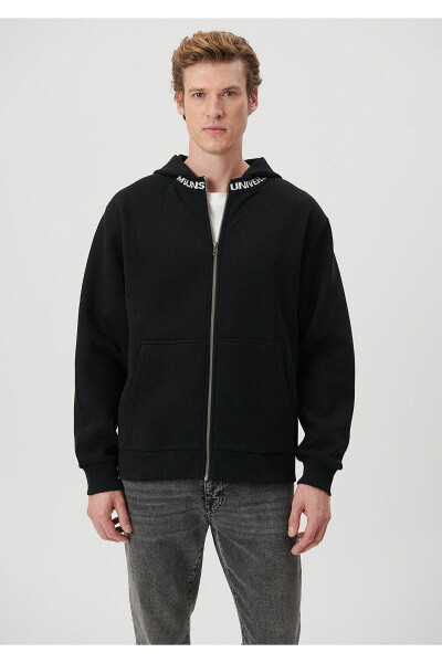 Black Zippered Sweatshirt (0S10040-900) - 3