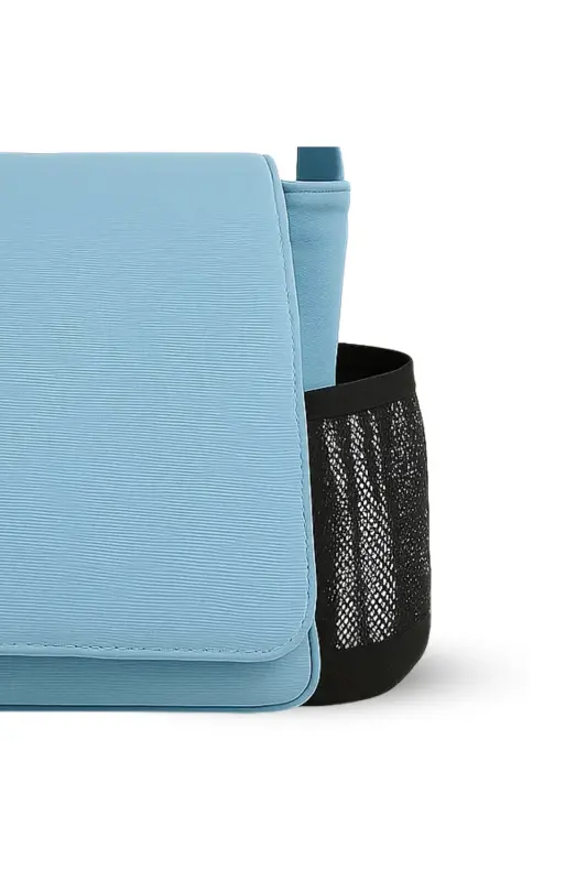 BlackCo Duck Anatomi Baskılı Unisex Yeşil Postacı Çantası-Mavi - 4