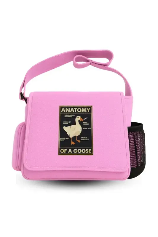 BlackCo Duck Anatomy bosma unisex yashil pochta sumkasi-pushti - 3