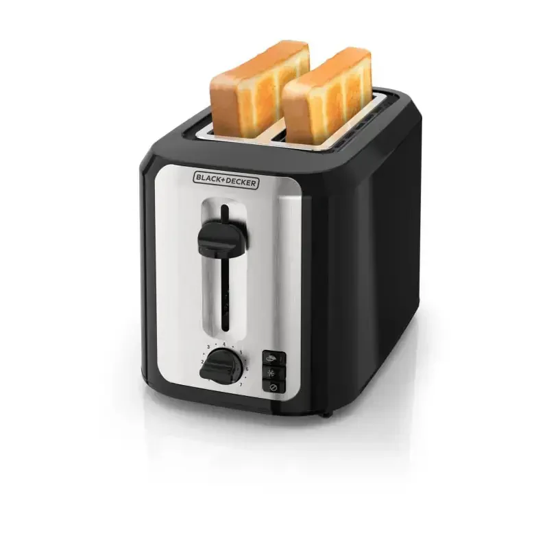 BLACK+DECKER 2 бўлакли тостер, жуда кенг тешиклар ва бублик функцияси - 1