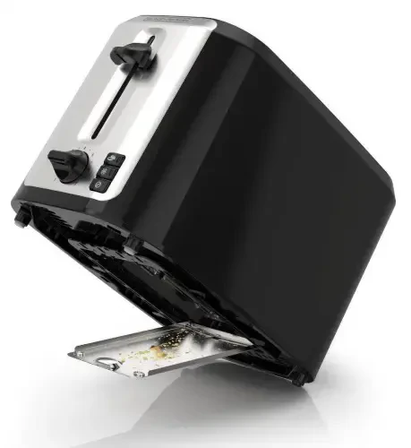 BLACK+DECKER 2 бўлакли тостер, жуда кенг тешиклар ва бублик функцияси - 4