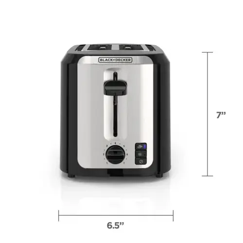 BLACK+DECKER 2 бўлакли тостер, жуда кенг тешиклар ва бублик функцияси - 9