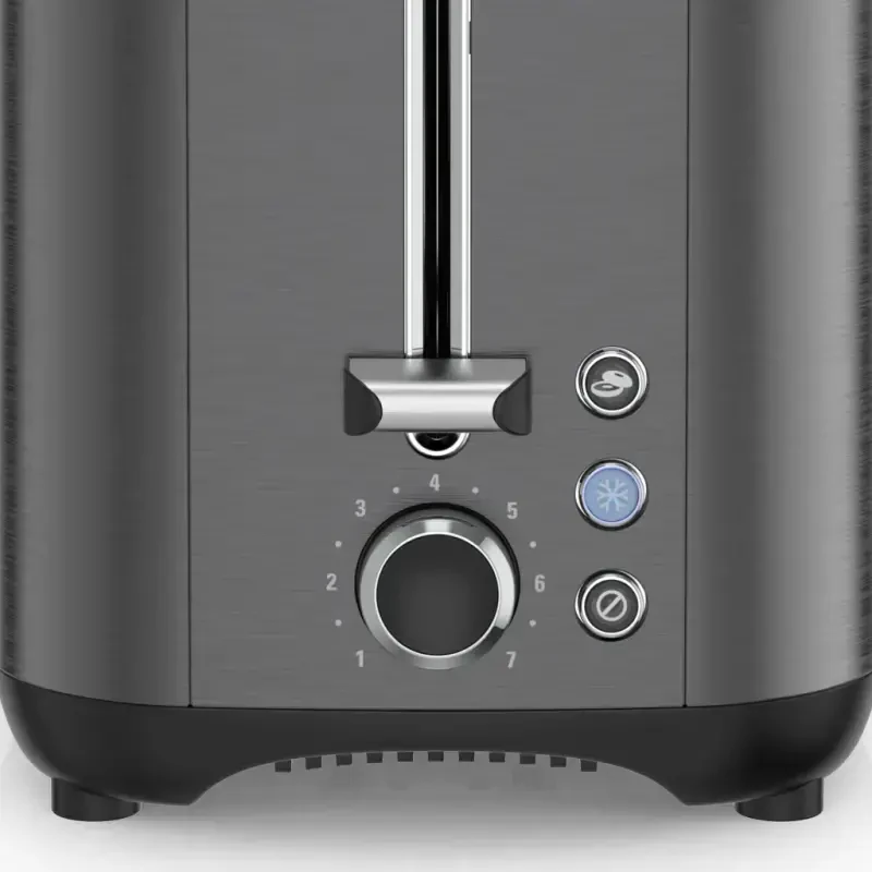 BLACK+DECKER 2-Slice Rapid Toaster, Black Stainless Steel with Removable Tray - 10