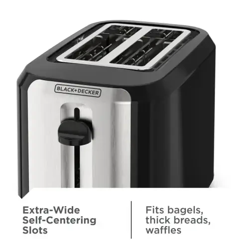 BLACK+DECKER 2-Slice Toaster, Extra Wide Slots & Bagel Function - 8