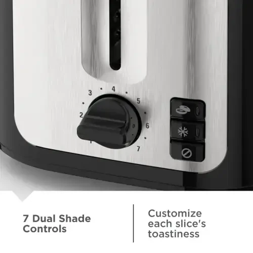 BLACK+DECKER 2-Slice Toaster, Extra Wide Slots & Bagel Function - 12