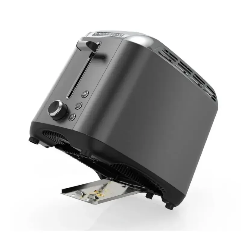 BLACK+DECKER 2-слойный тостер, чёрная нержавеющая сталь со съёмным поддоном - 2