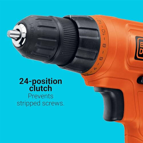 BLACK+DECKER 20V MAX POWERCONNECT Akumlyatorli Burg'ilagich/Burgulovchi + 30 dona Uch va Burg'ulovchi to'plami (LD120VA) - 20