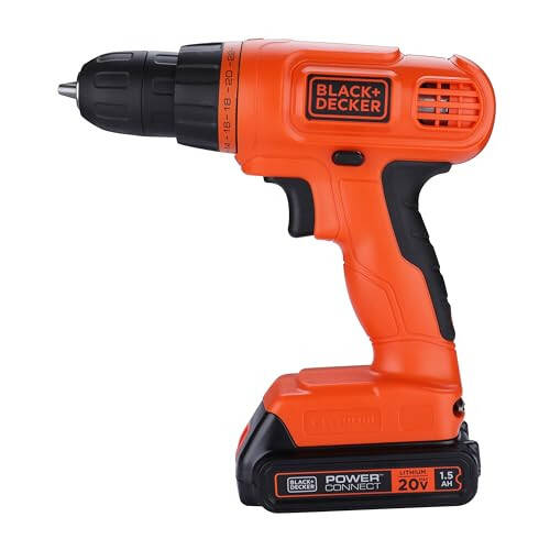 BLACK+DECKER 20V MAX POWERCONNECT Akumlyatorli Burg'ilagich/Burgulovchi + 30 dona Uch va Burg'ulovchi to'plami (LD120VA) - 8