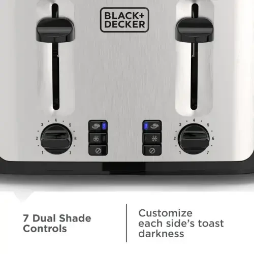 BLACK+DECKER 4-tilimli nonush, qora va kumush rangda, keng teshiklari bilan - 9