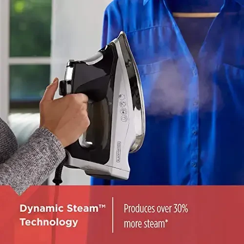 BLACK+DECKER Allure Digital Professional Steam Iron, D3060, 30% Ko'proq bug', aniq uchi, zanglamaydigan po'lat taglik, vertikal bug' funksiyasi - 3