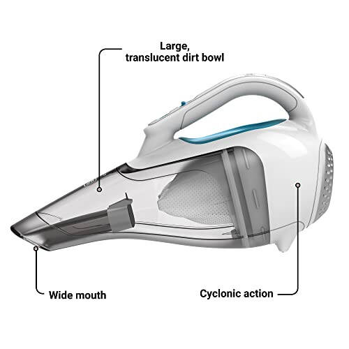 BLACK+DECKER dustbuster Cordless Handheld Vacuum, Flexi Blue/Grey/White (HHVI315JO42) - 9