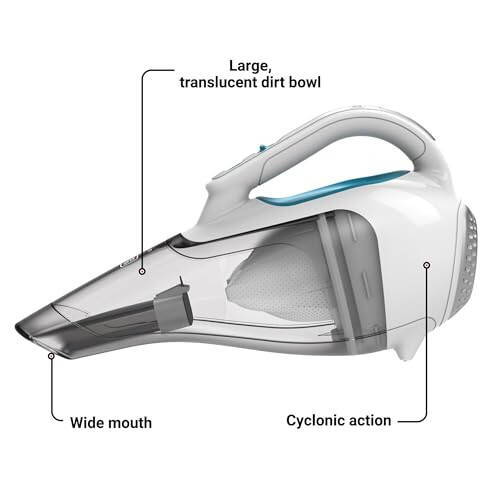 BLACK+DECKER dustbuster Cordless Handheld Vacuum, Flexi Blue/Grey/White (HHVI315JO42) - 2