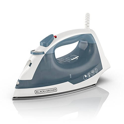 BLACK+DECKER Easy Steam Compact Iron, IR40V, Nonstick Plate, SmartSteam, Anti-Drip, Auto Shutoff - 1