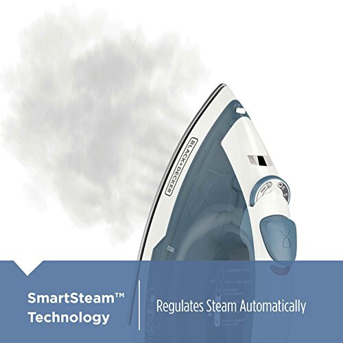 BLACK+DECKER Easy Steam Compact Iron, IR40V, Nonstick Plate, SmartSteam, Anti-Drip, Auto Shutoff - 2