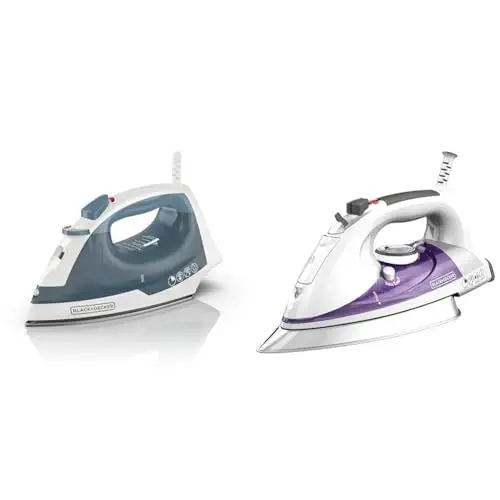 BLACK+DECKER Easy Steam IR40V Compact Iron & IR1350S Professional Steam Iron Bundle - 1