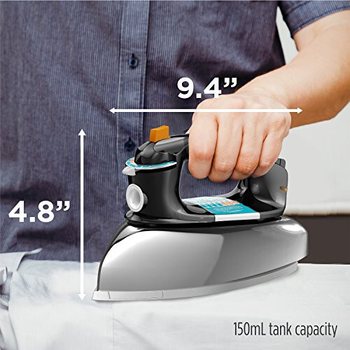 BLACK+DECKER Klassik Temir, Alyuminiy Taglik, Bug'li yoki Quruq Temirlash, 7 Harorat Sozlamasi, Tomchilamaydigan, 1100 Vt, Qora - 6