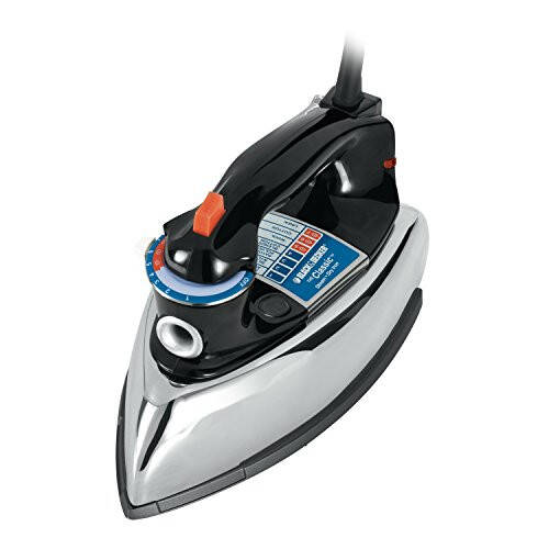 BLACK+DECKER Klassik Temir, Alyuminiy Taglik, Bug'li yoki Quruq Temirlash, 7 Harorat Sozlamasi, Tomchilamaydigan, 1100 Vt, Qora - 7