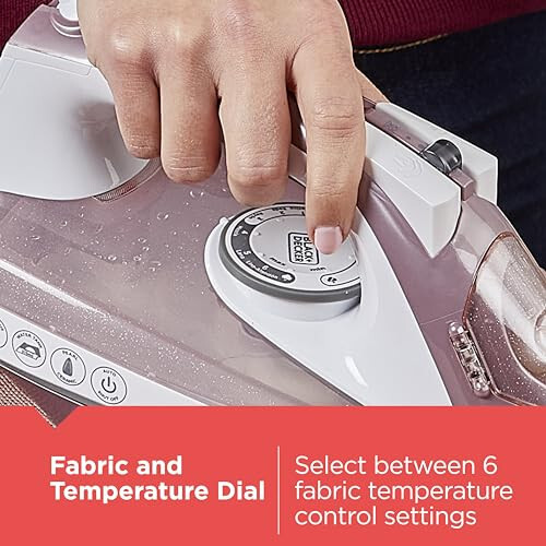 BLACK+DECKER Pearl Iron, IR2398, 50% Smoother Gliding with Pearl-Infused Ceramic Soleplate, Powerful Steam, 8 Foot Cord, Vertical Steam Function - 3