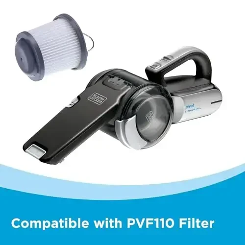 BLACK+DECKER пылесос PIVOT VAC, беспроводной ручной пылесос для дома и автомобиля с щелевой насадкой и поворотным соплом (BDH2000PL) - 6