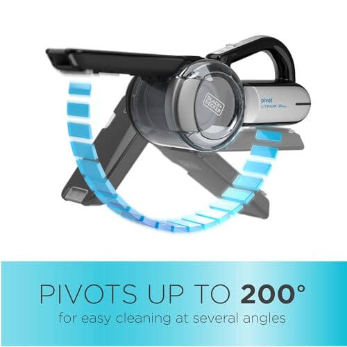 BLACK+DECKER Toz Sürücü PIVOT VAC Kablosuz El Tipi Elektrikli Süpürge, Ev ve Araba Süpürgesi, Dar Alan Ucu ve Pivot Nozul ile (BDH2000PL) - 10