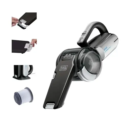 BLACK+DECKER dustbuster PIVOT VAC Handheld Vacuum Cordless, Hand Vacuum for Dorm, Car and Home, Portable with Crevice Tool and Pivot Nozzle (BDH2000PL) - 5