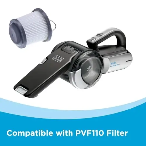 BLACK+DECKER dustbuster PIVOT VAC Handheld Vacuum Cordless, Hand Vacuum for Dorm, Car and Home, Portable with Crevice Tool and Pivot Nozzle (BDH2000PL) - 6