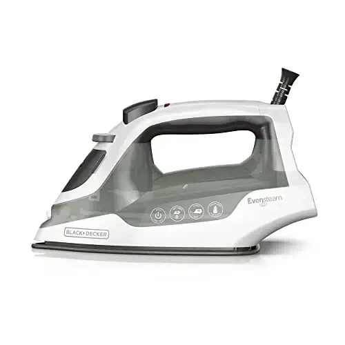BLACK+DECKER Easy Steam Compact Iron with TrueGlide Nonstick Soleplate, Pivoting Cord, SmartSteam Technology - 4