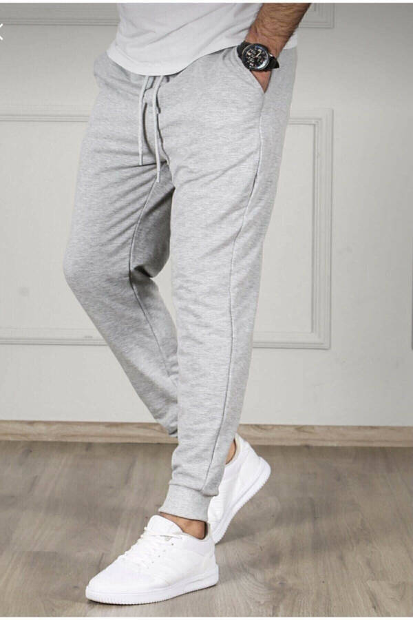 Blackjackgiyim Men's Grey Slim Fit Jogger Sweatpants - 3