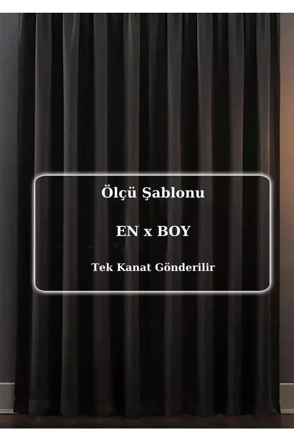 Blackout Işık Geçirmez Fon Perde V-14 Füme Pilesiz Ekstraforlu Karartma Güneşlik (ENXBOY)-Füme - 11