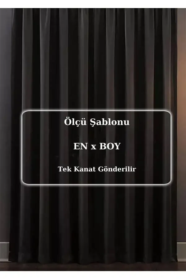 Blackout Işık Geçirmez Fon Perde V-14 Füme Pilesiz Ekstraforlu Karartma Güneşlik (ENXBOY)-Füme - 5
