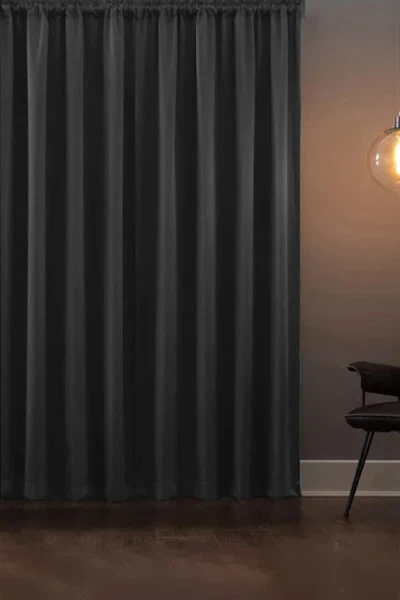 Blackout Lightproof Backdrop Curtain V-14 Smoke Without Pleats Extra-Thickening Blackout Sunshade - 13